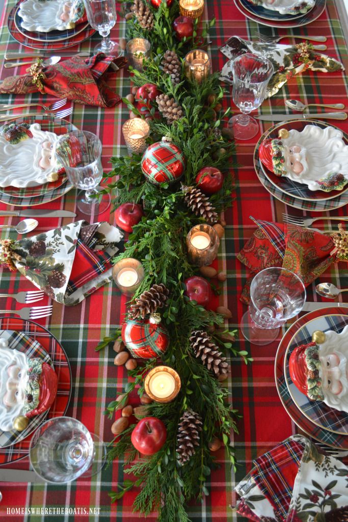 Plaid Tidings: A Christmas Table with St. Nick and A Natural ...