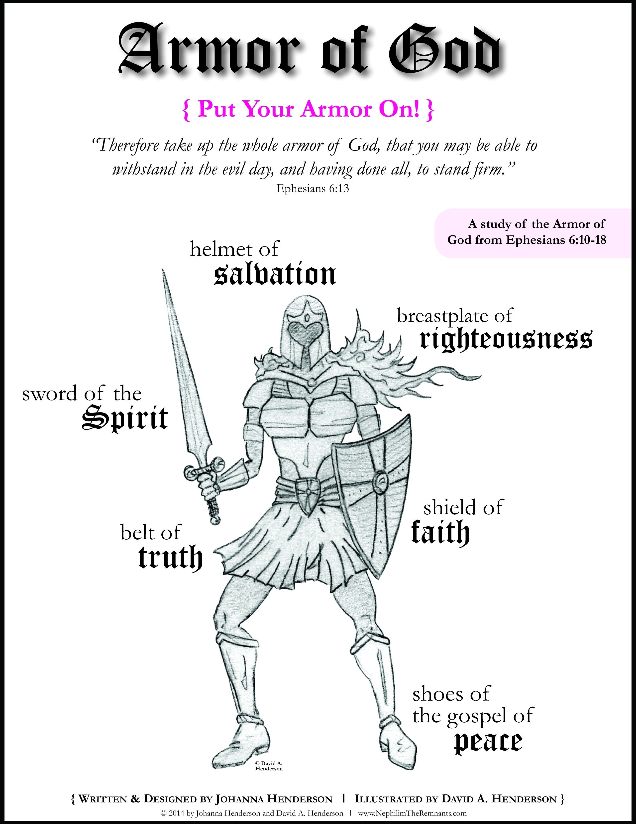 Free Printable Armor Of God Printables As Children Play The Game ...