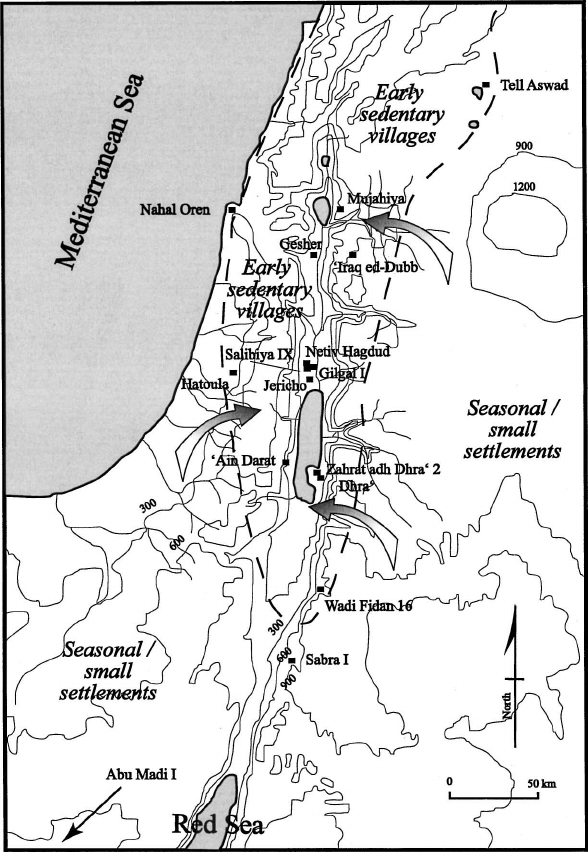 Fig. 1. Pre-Pottery Neolithic A period site distribution in the ...