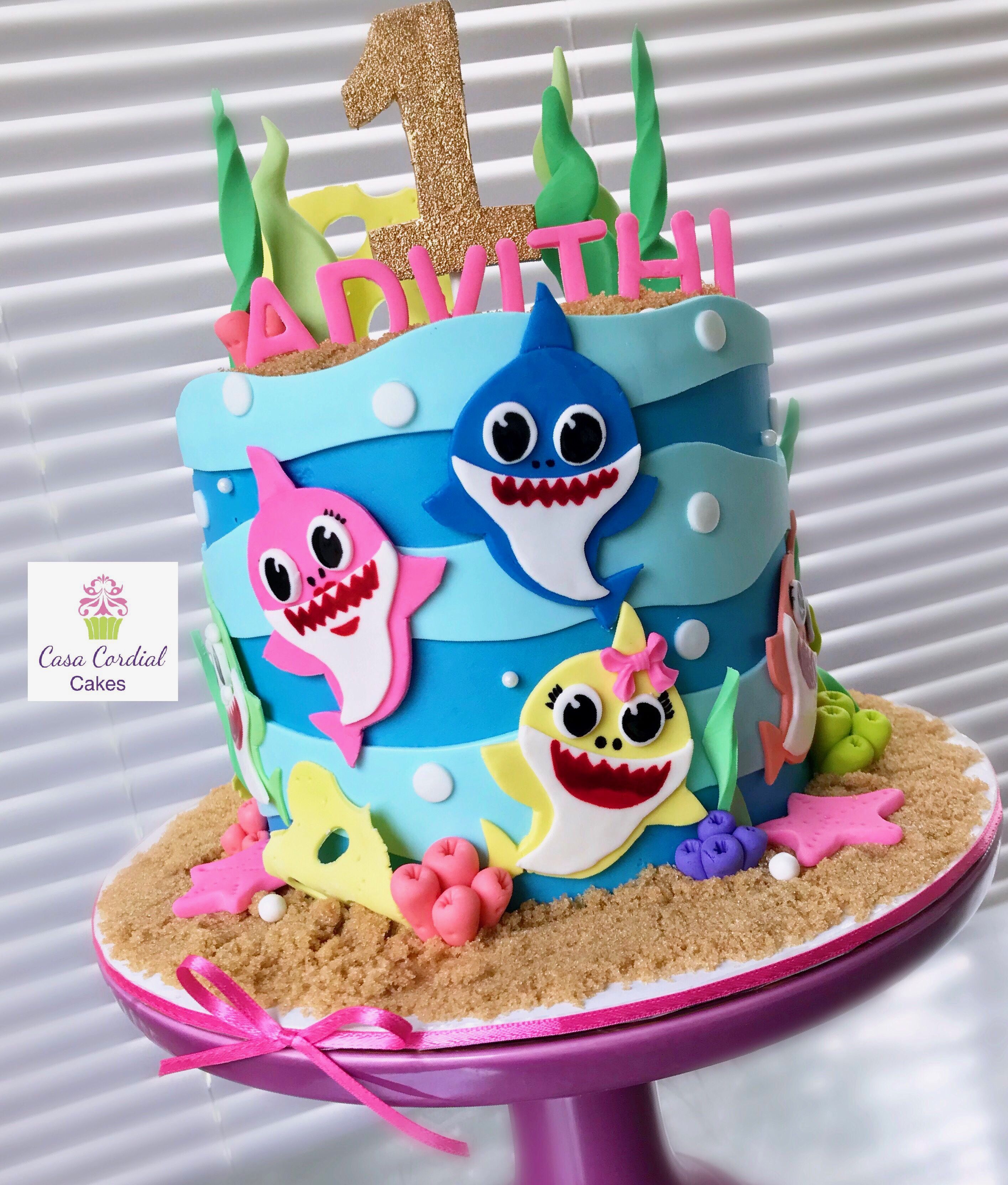 Baby Shark 3rd Birthday Cake