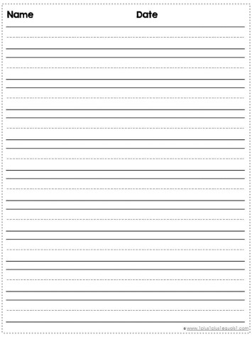 Writing Paper Printable | Kindergarten writing paper, Writing paper ...