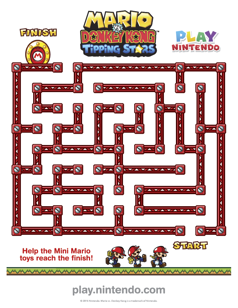 Mario vs. Donkey Kong: Tipping Stars Printable Maze - Play Nintendo ...