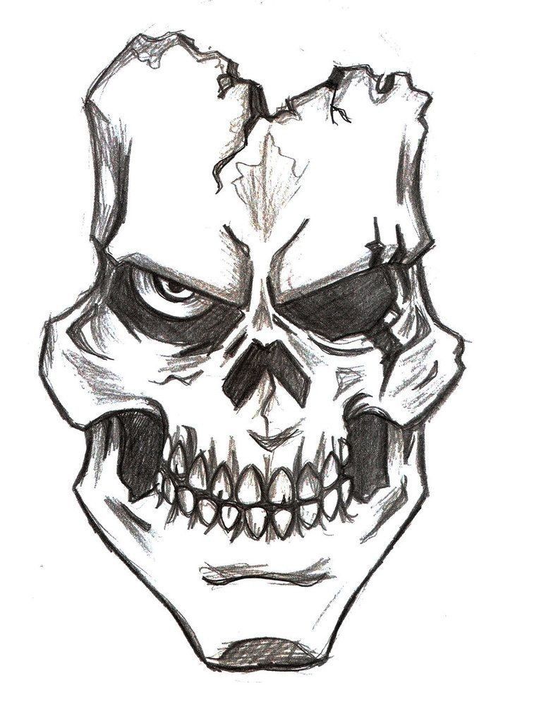 Pin by Bartek M. on Рисунок Skulls drawing, Easy skull drawings