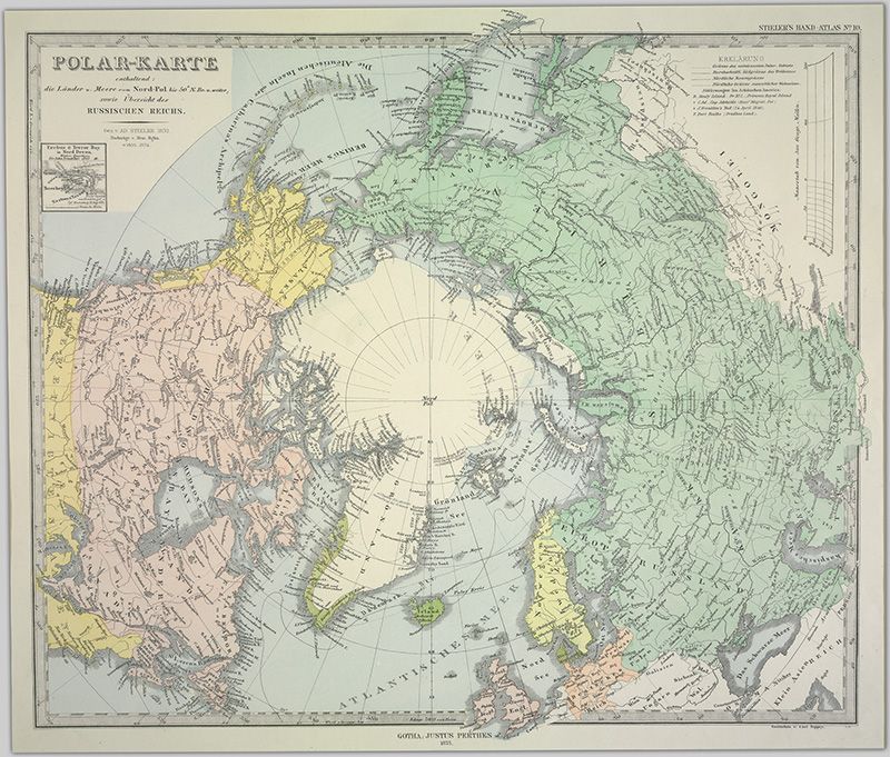 Cool Vintage North Pole Maps To Download For Free - Picture Box Blue ...