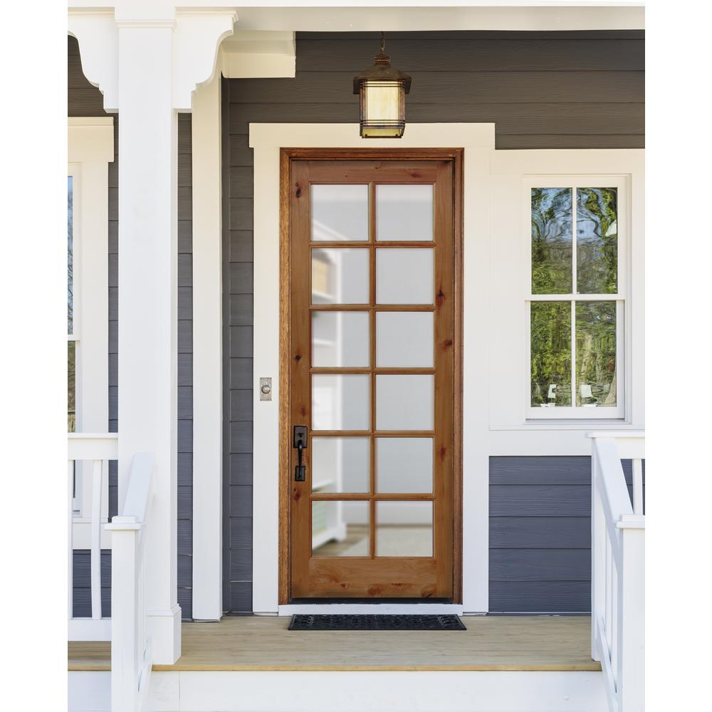 Krosswood Doors 32 in. x 96 in. Rustic Knotty Alder 12-Lite Clear Glass ...