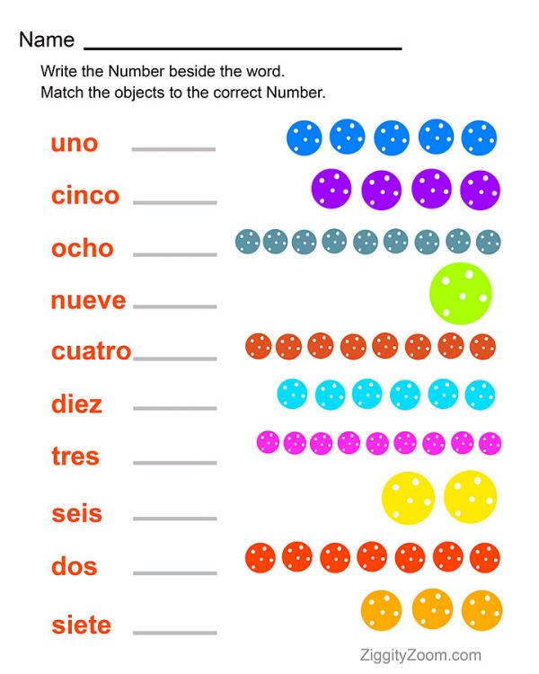 Spanish Numbers Worksheet Spanish worksheets, Beginner spanish