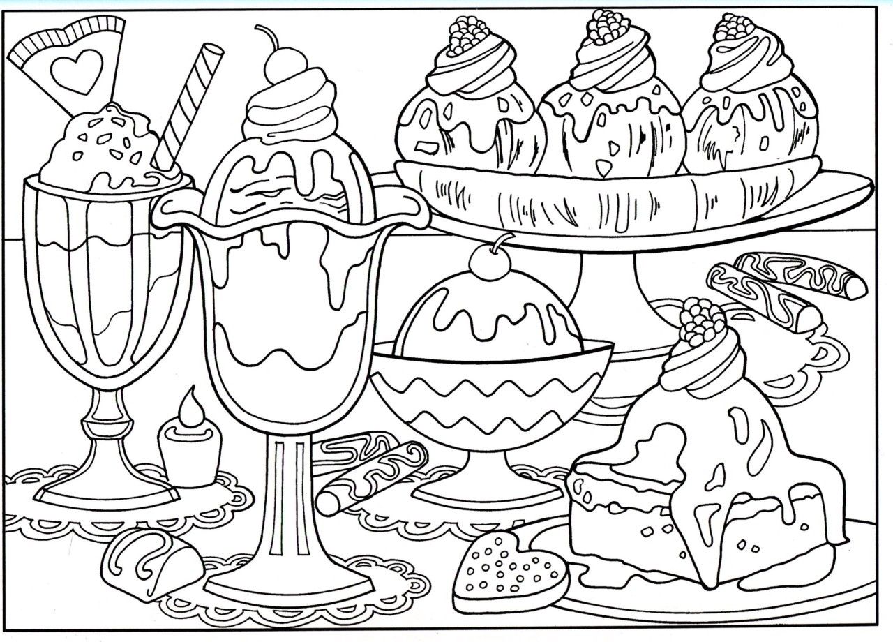 Food Coloring Pages Printable