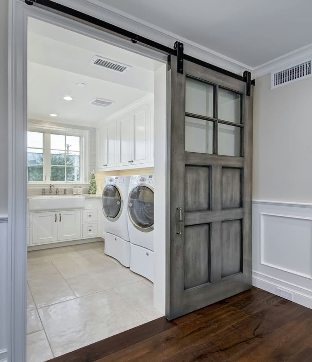 Pin by Lauri Zealear on barndoors | Dream laundry room, Laundry room ...