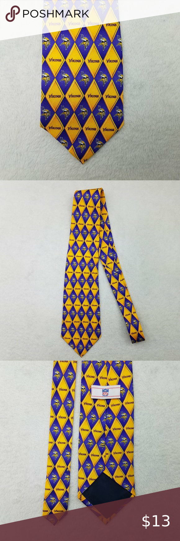 Minnesota Vikings Mens Neck Tie Mens Minnesota Vikings Neck Tie. Tie is ...