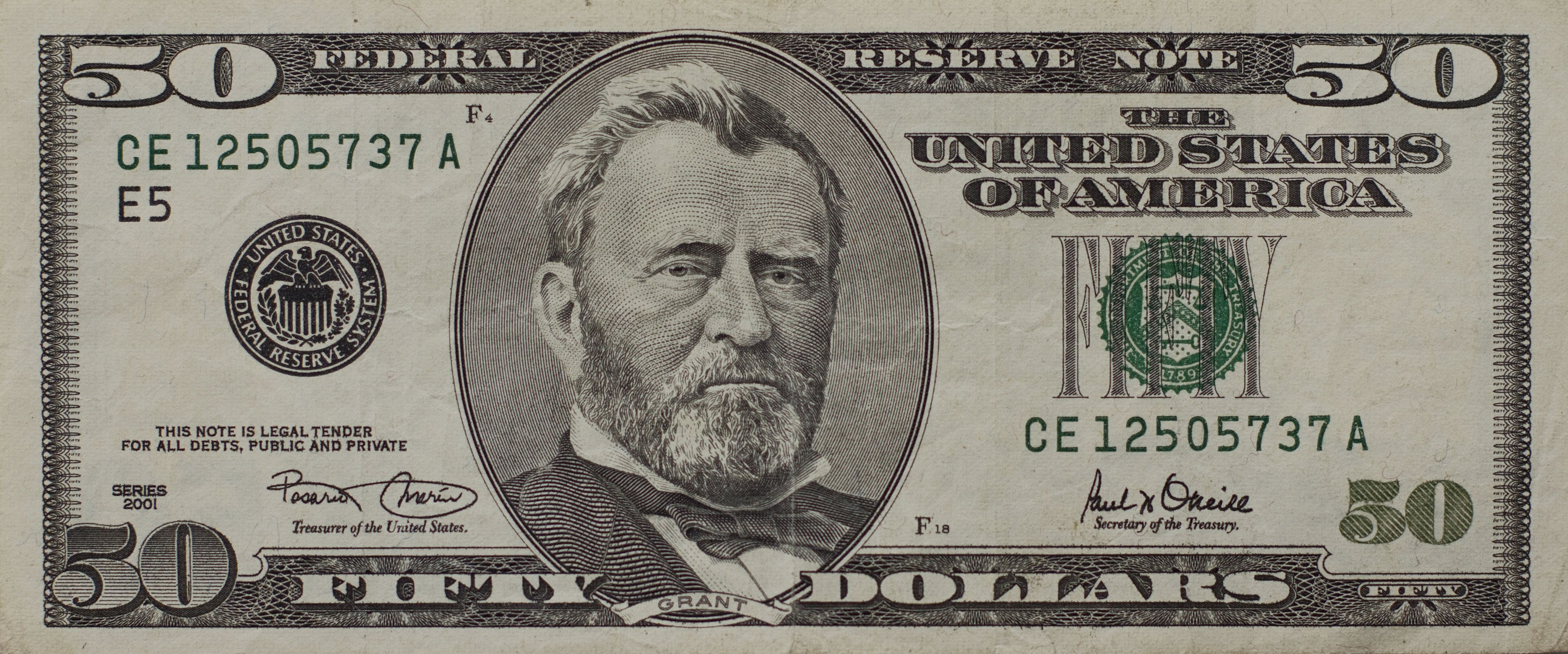 Printable 50 Dollar Bill