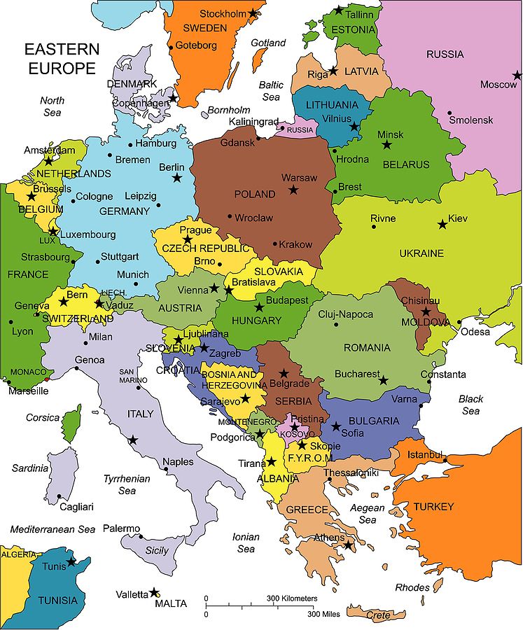 Eastern Europe | Eastern europe map, Europe map, World map with countries