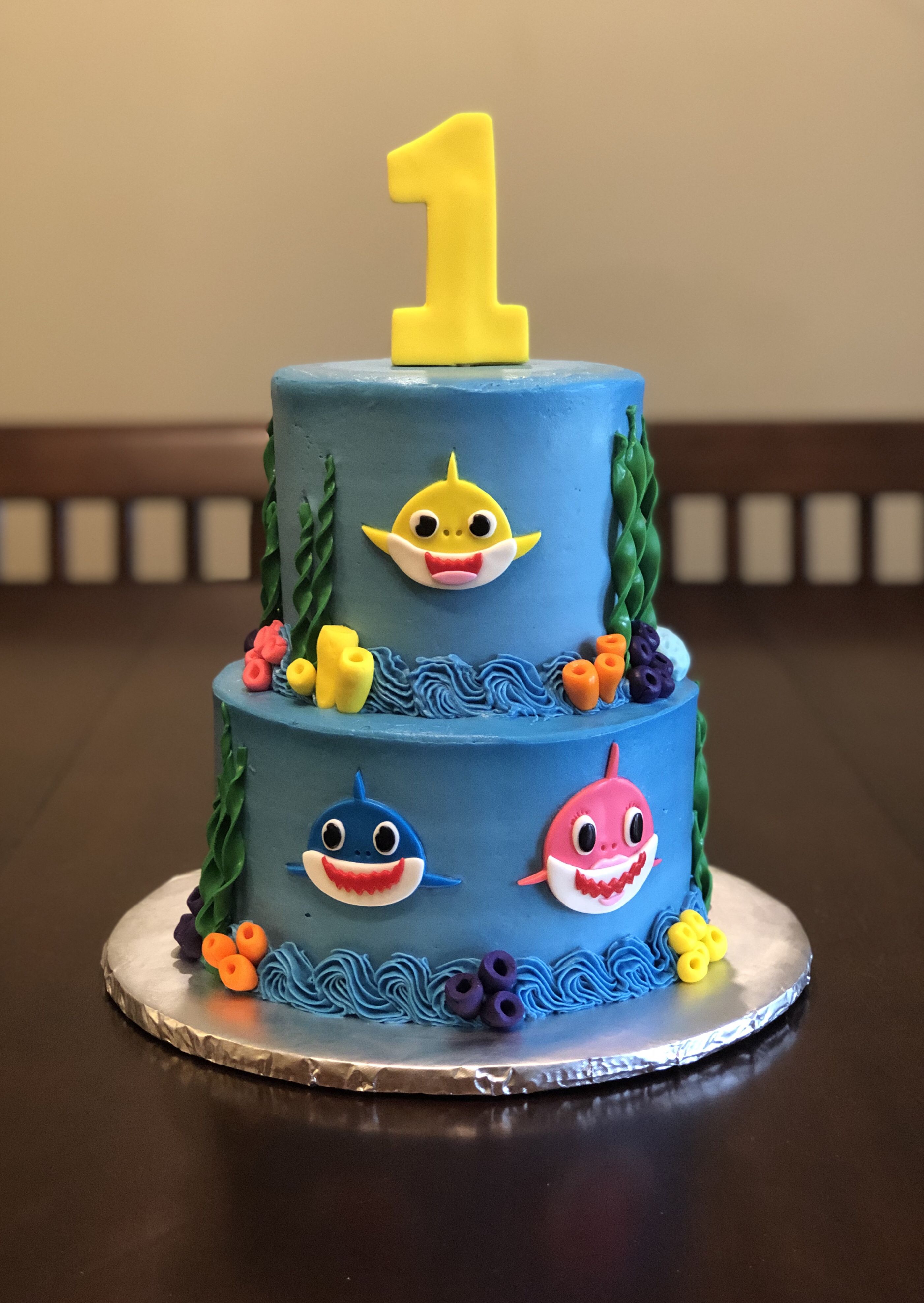 Baby Shark 3rd Birthday Cake