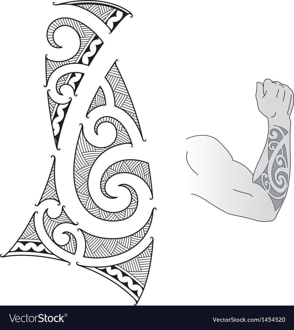 Maori forearm Royalty Free Vector Image - VectorStock , #ad, #Royalty ...