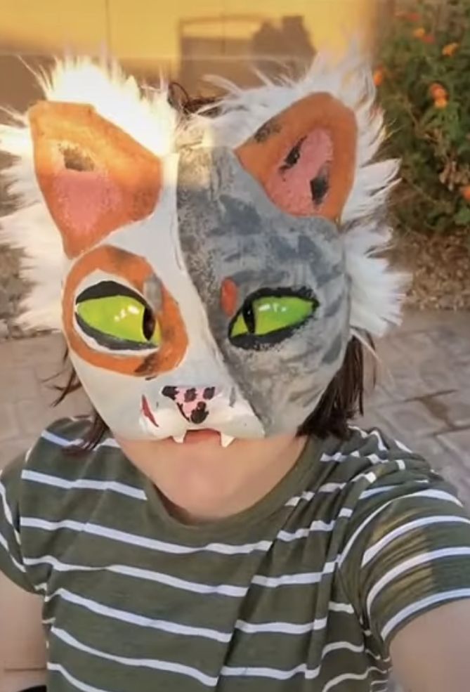 Walk.run.jumpingfox cat mask inspiration | Cat mask, Furry art, Warrior ...