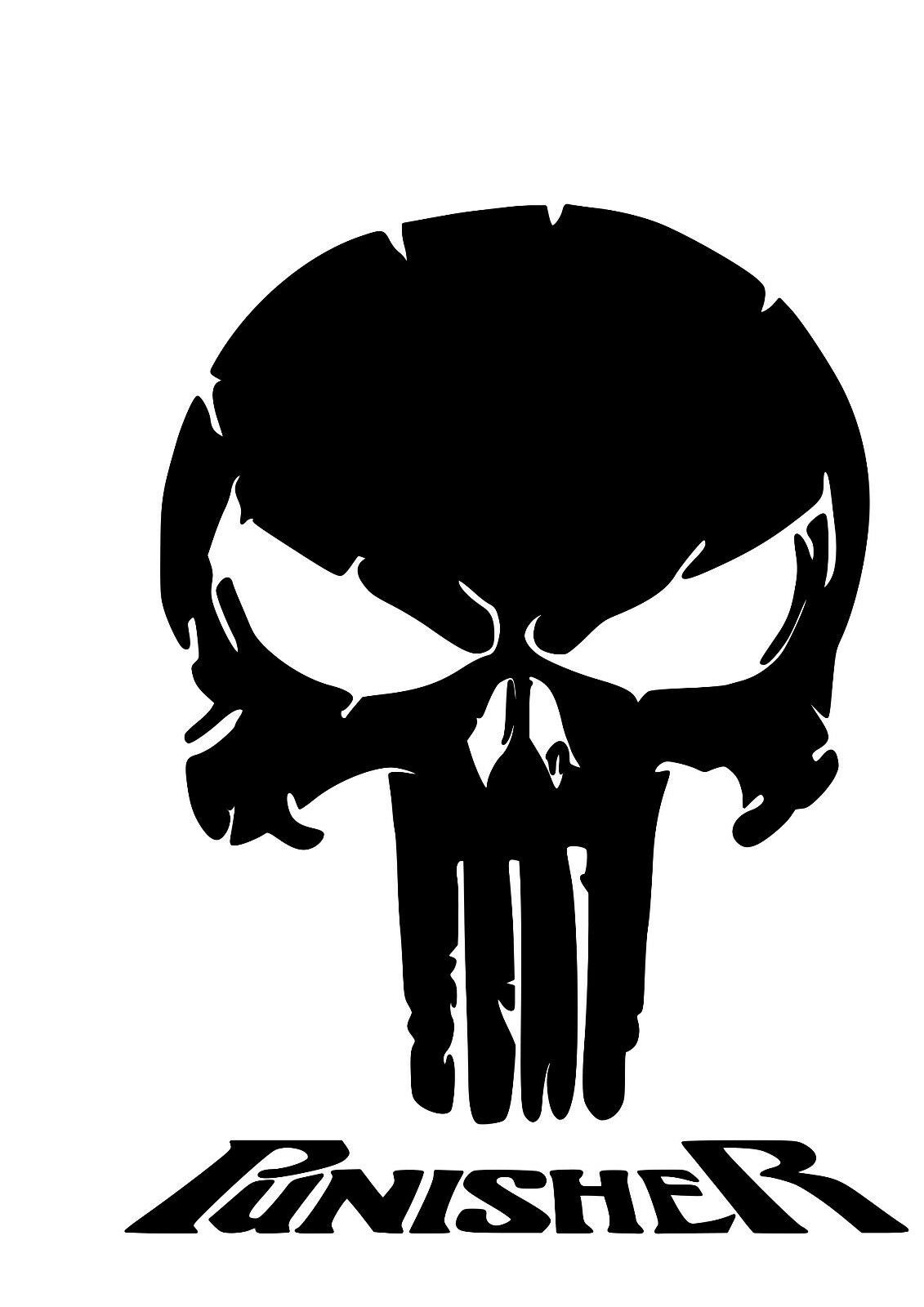 Punisher Skull Stencil