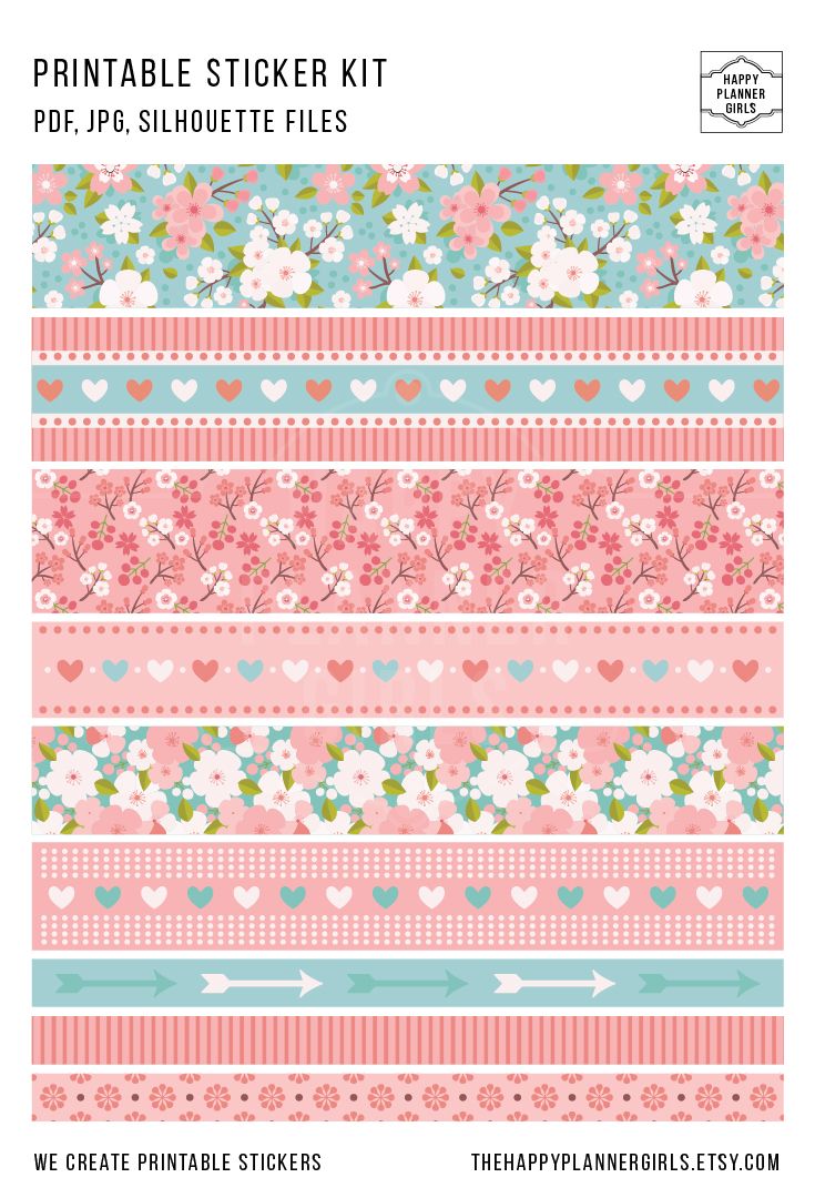 printable stickers aesthetic washi tape printable 1