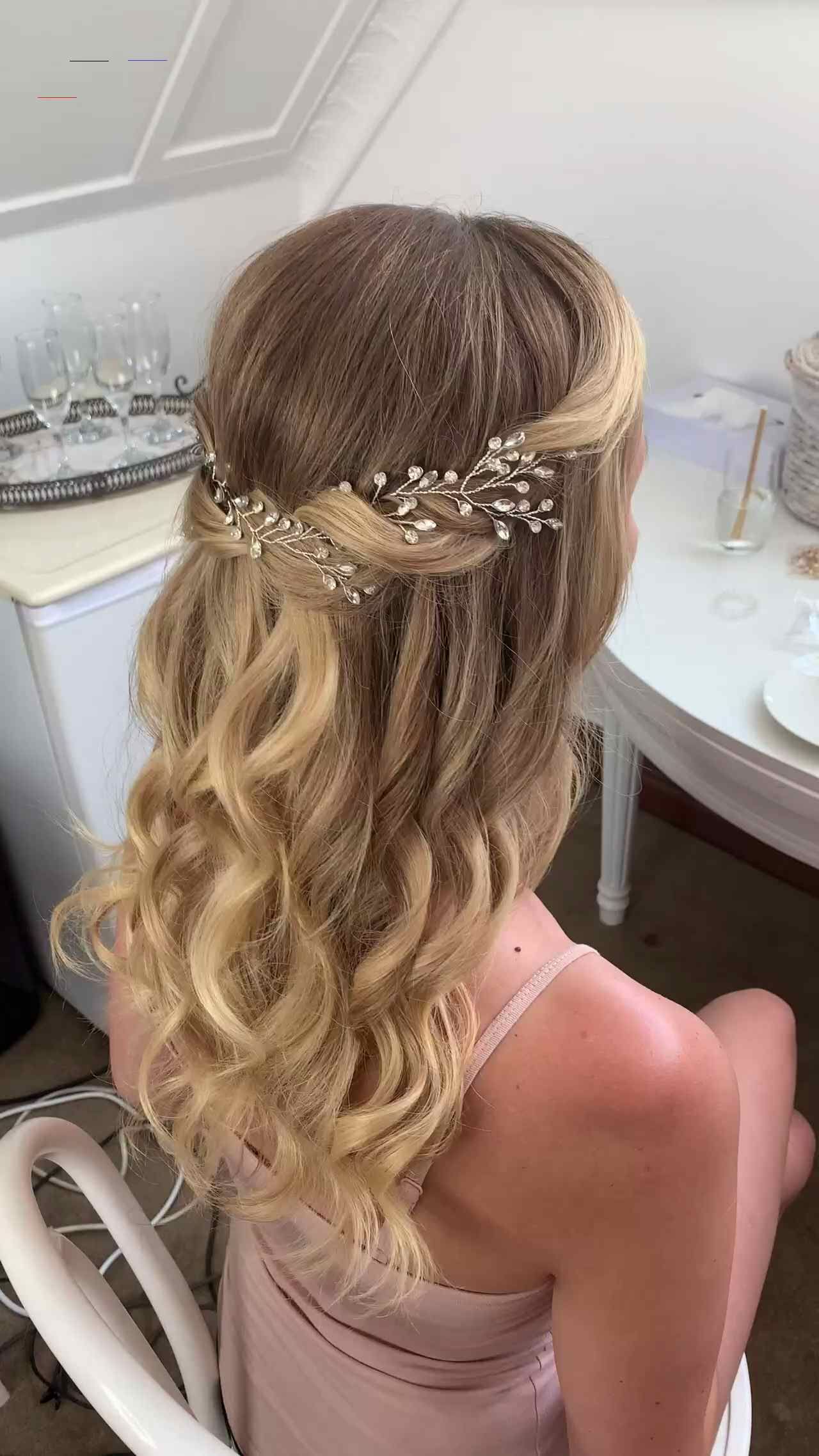 Half Up Half Down Bridal Hairstyle formalhairstyles in 2020