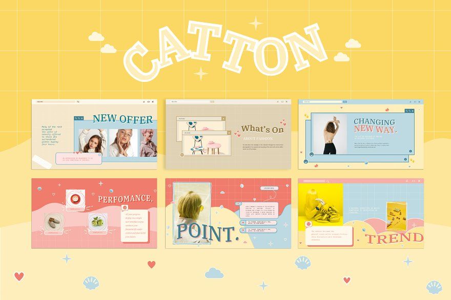 Catton Pastel Keynote Template | Powerpoint presentation design ...