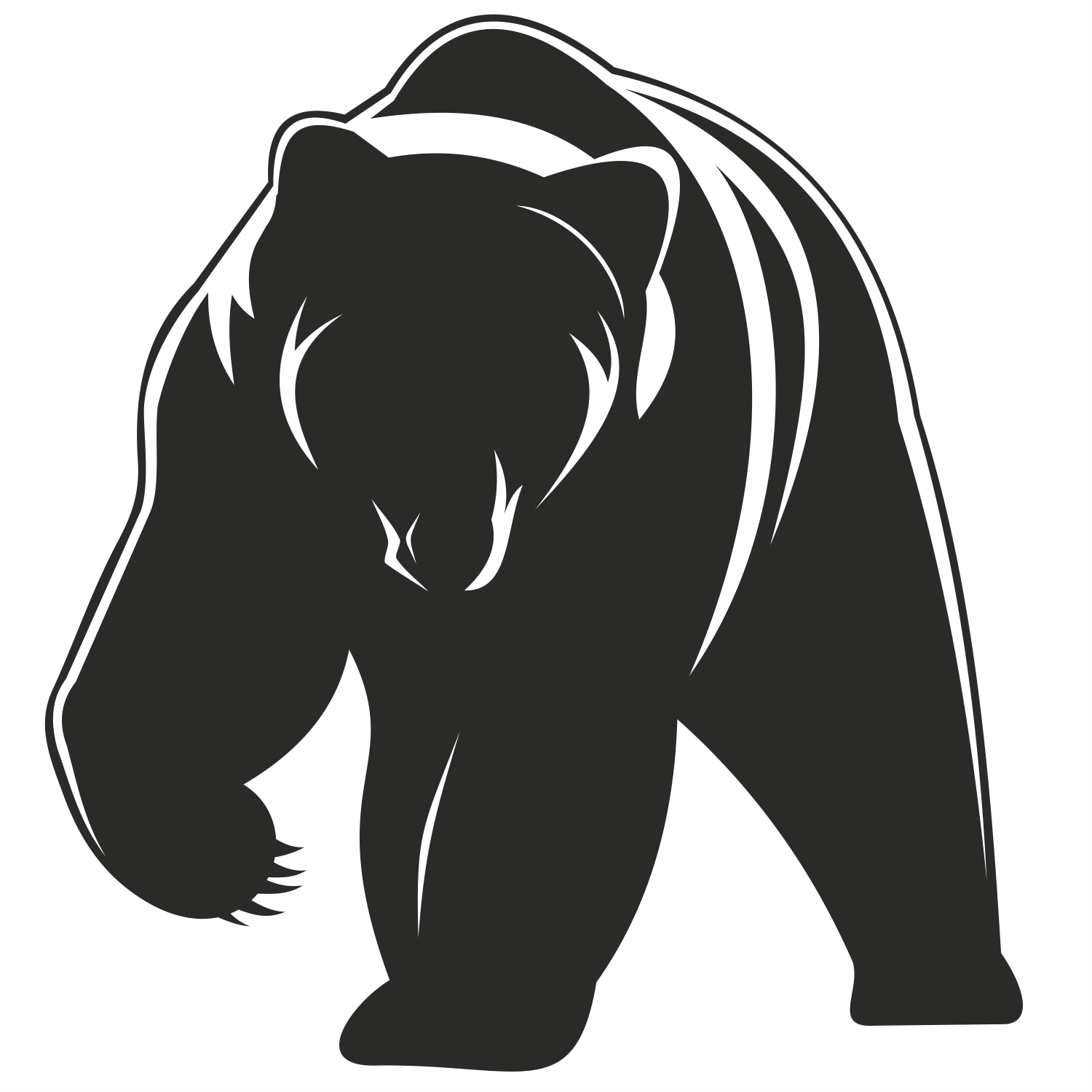 Walking Bear Silhouette SVG