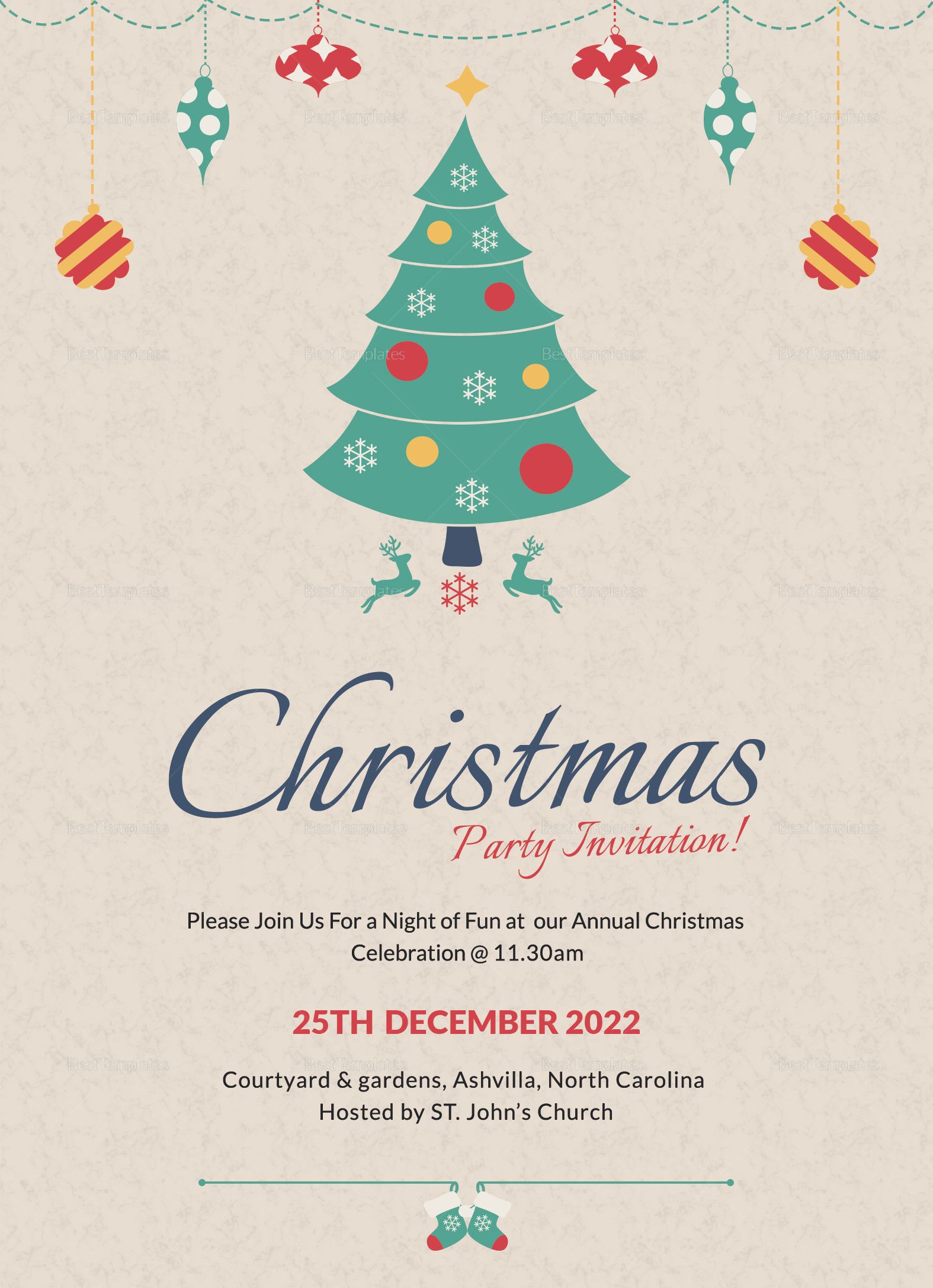 Free downloadable templates for christmas invitations - fadservice