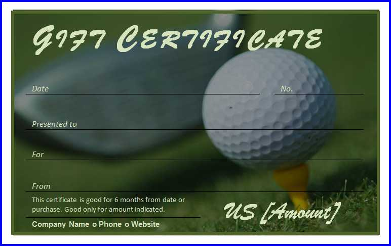 Golf Gift Certificate Template (1) - TEMPLATES EXAMPLE | TEMPLATES ...