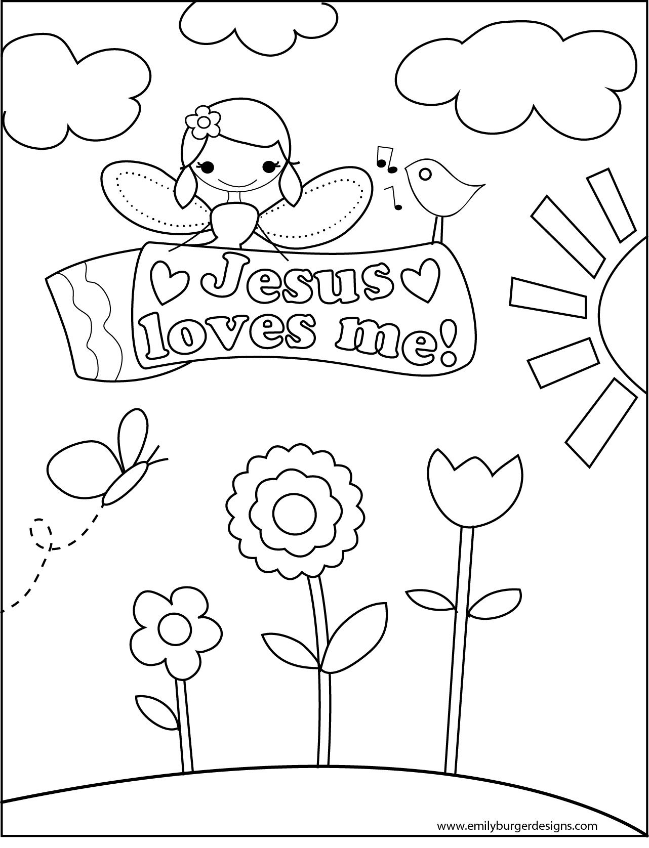 Jesus Loves Me Coloring Pages For Toddlers