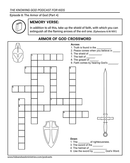 Armor Of God Worksheets