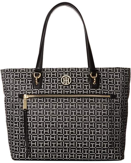 Tommy Hilfiger Shannon Tote Tote Handbags | City tote bag, Bags, Black ...