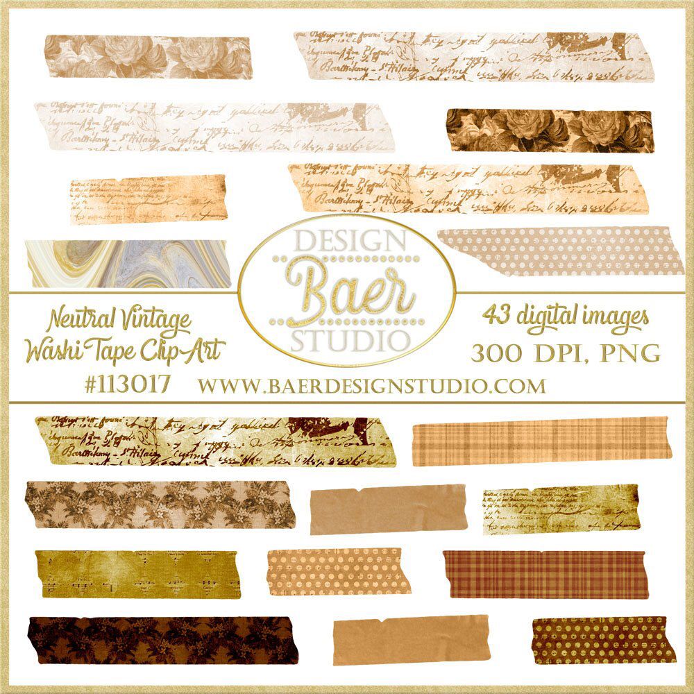 digital washi tape vintage washi tape png washi tape