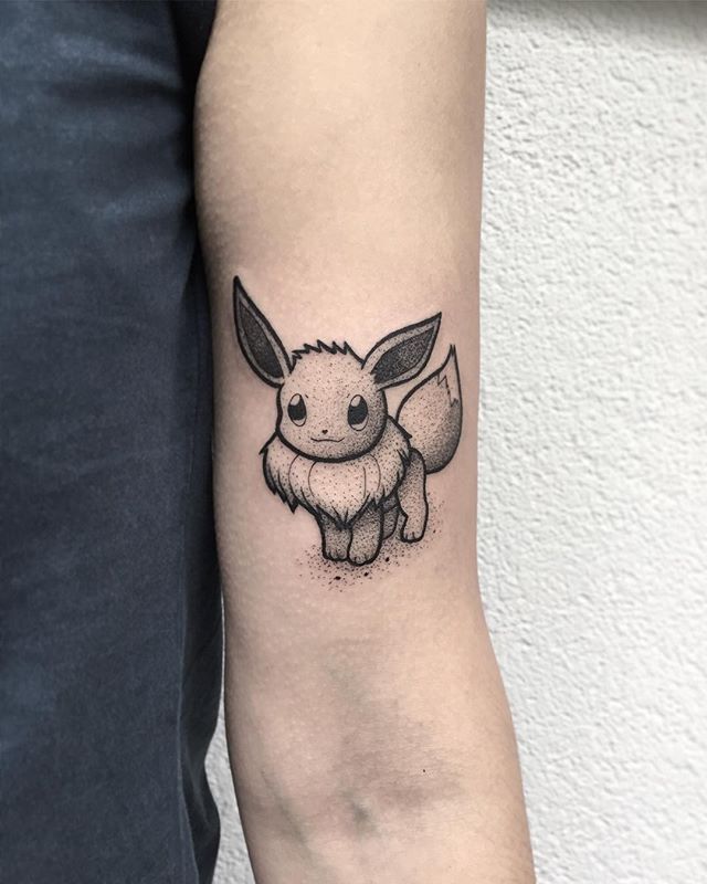 Cute Eevee tattoo by Ashtray Arts Tattoos (@ashtray_arts_tattoos) from ...