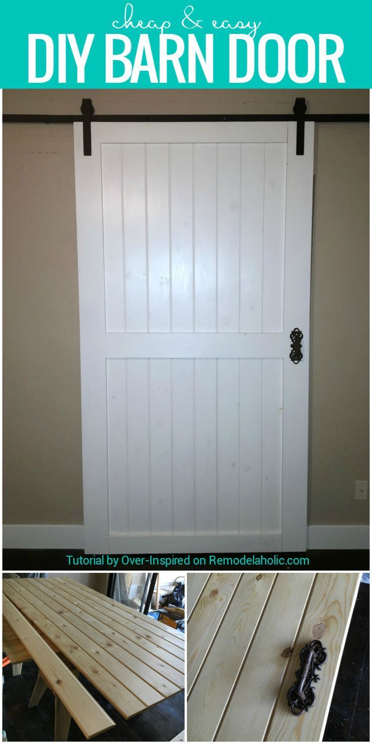 Build this cheap and easy DIY barn door for around $80! Plus tips for ...