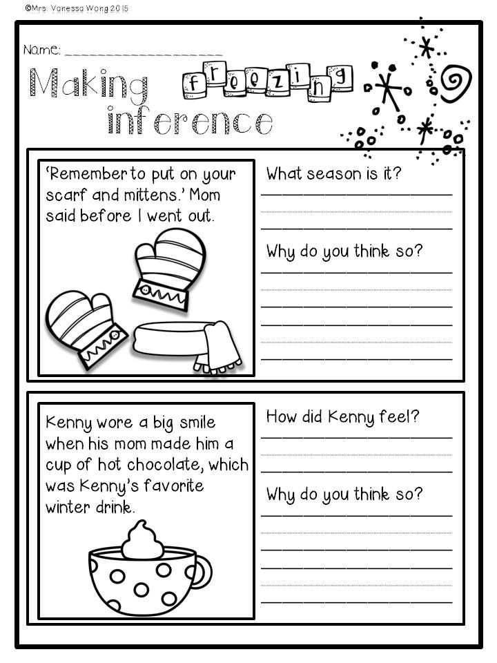 Winter Math and Literacy No Prep Printables First Grade | Kindergarten ...