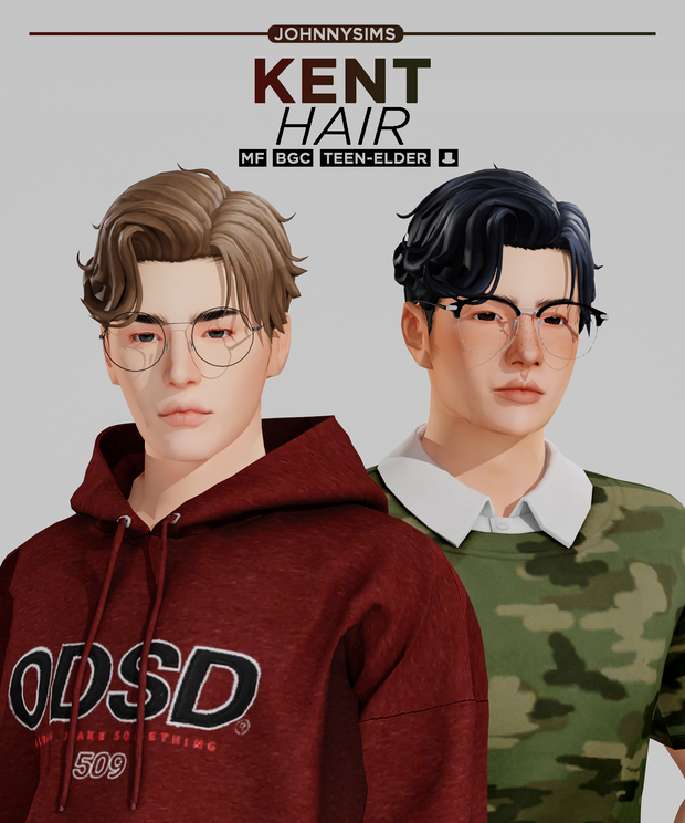 Kent Hair | Patreon | Sims 4 hair male, Sims hair, Sims 4 mm cc