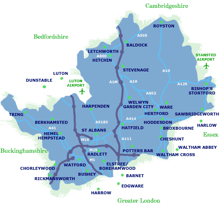 map of herts - Google Search | Hertfordshire, Cambridgeshire, Map