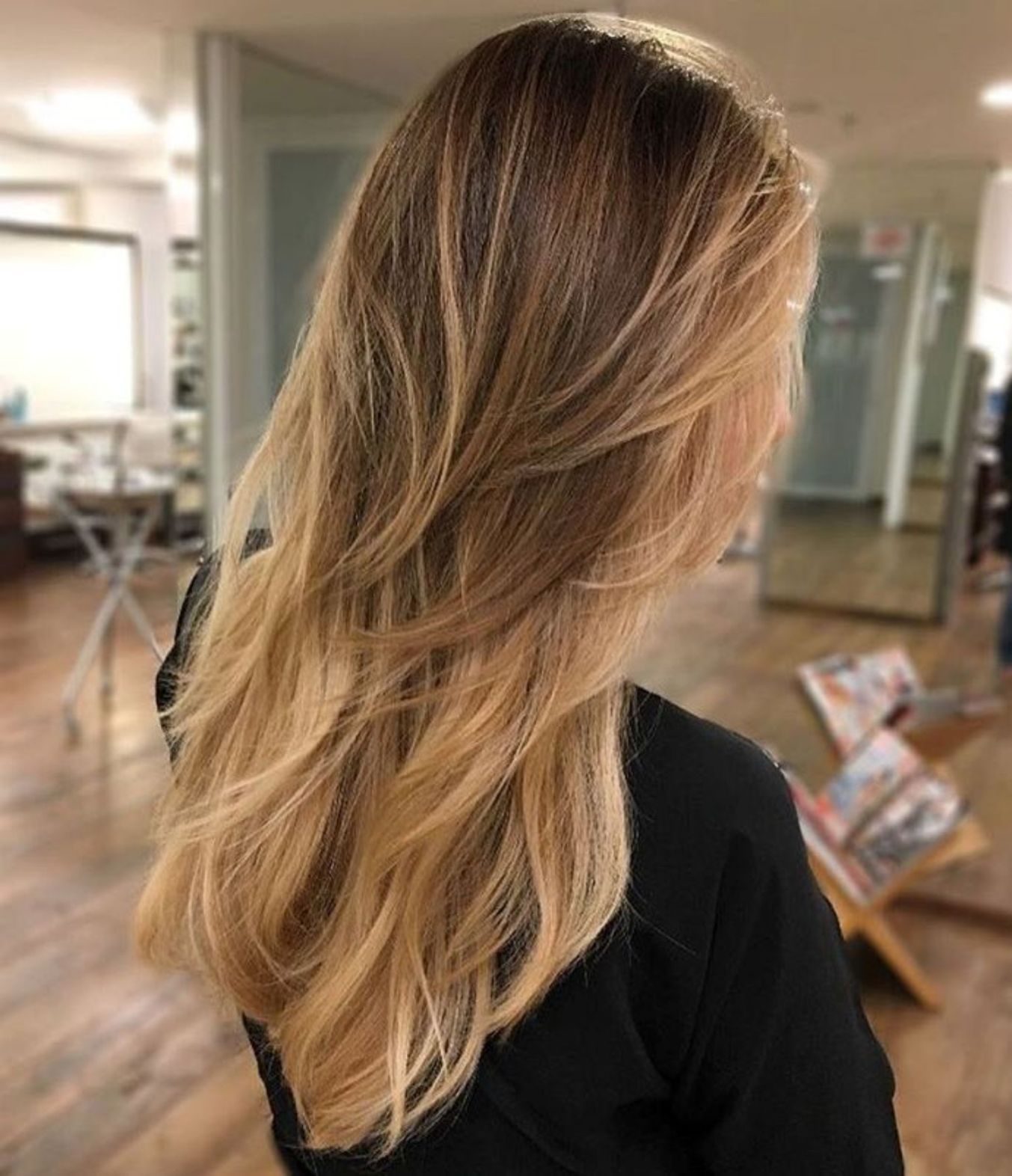 Long Layered Hair With Brown Blonde Ombre Trendy Layered Hairstyles ...