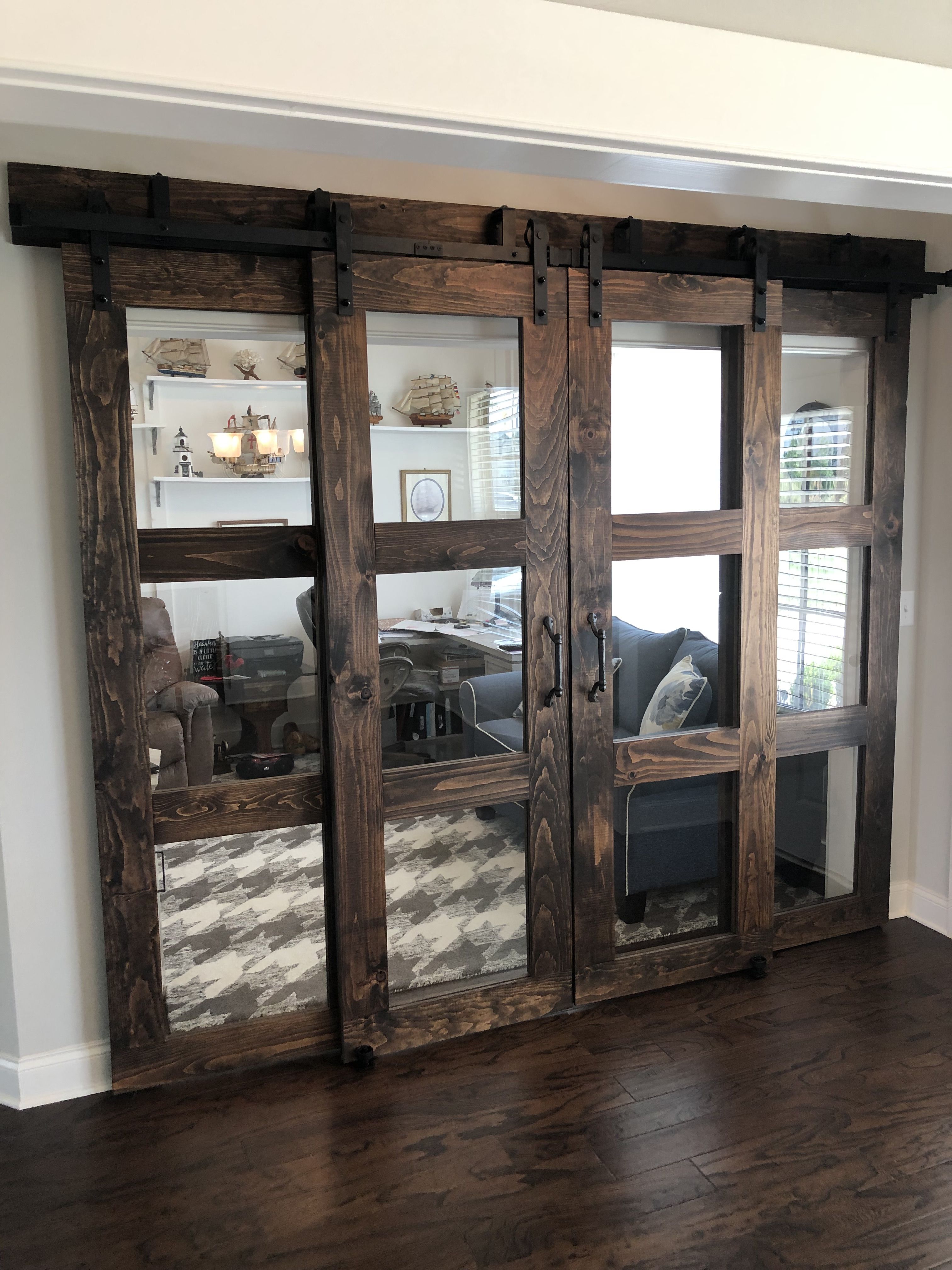 Barn doors 4 amazing 3 panel glass on bypass hardware – Artofit