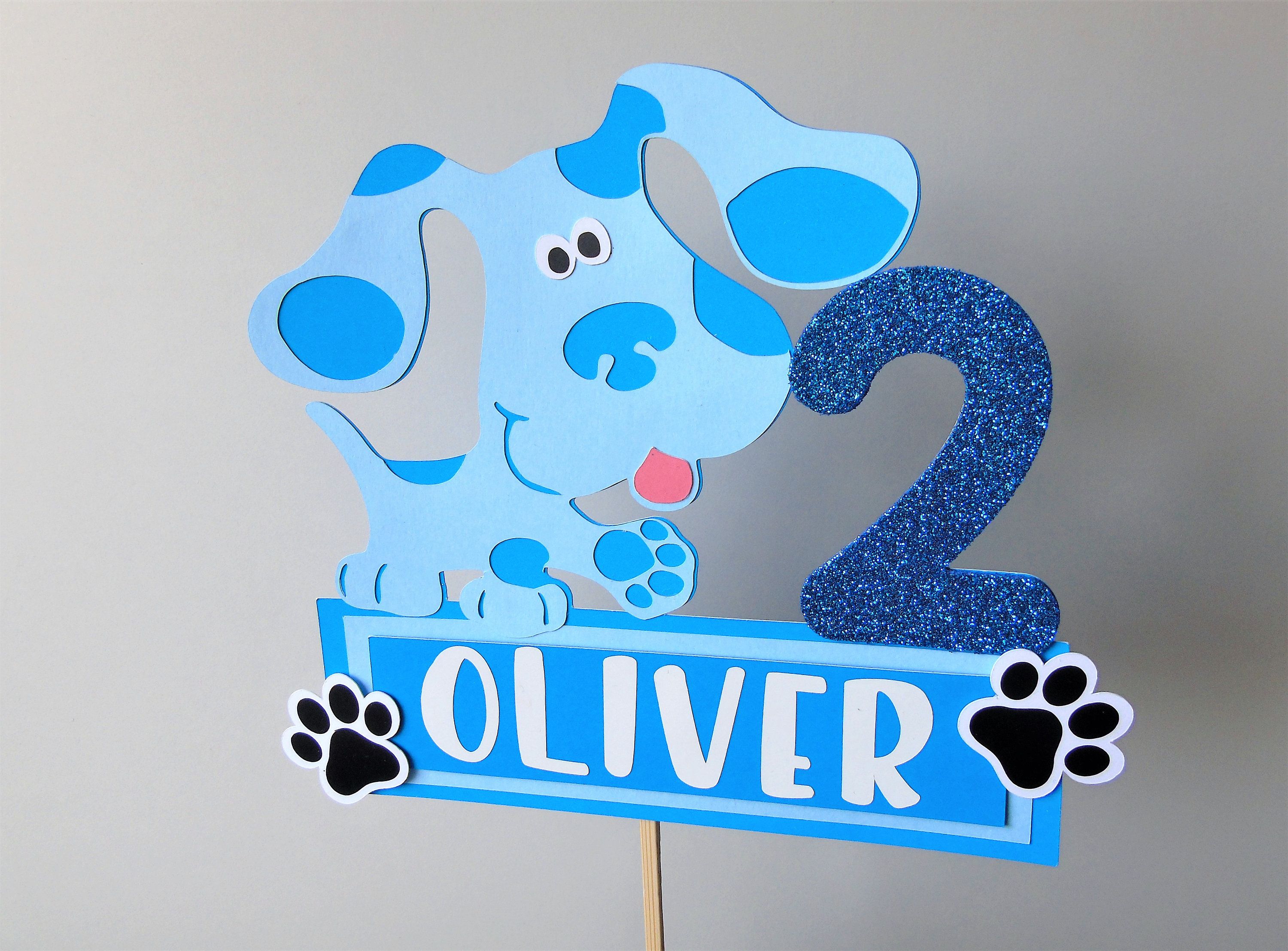 Blue's Clues Cake Topper, 2nd Birthday Cake Topper, Blue's inspired ...