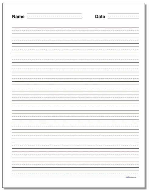 https://www.dadsworksheets.com Handwriting Paper with Name #writing # ...