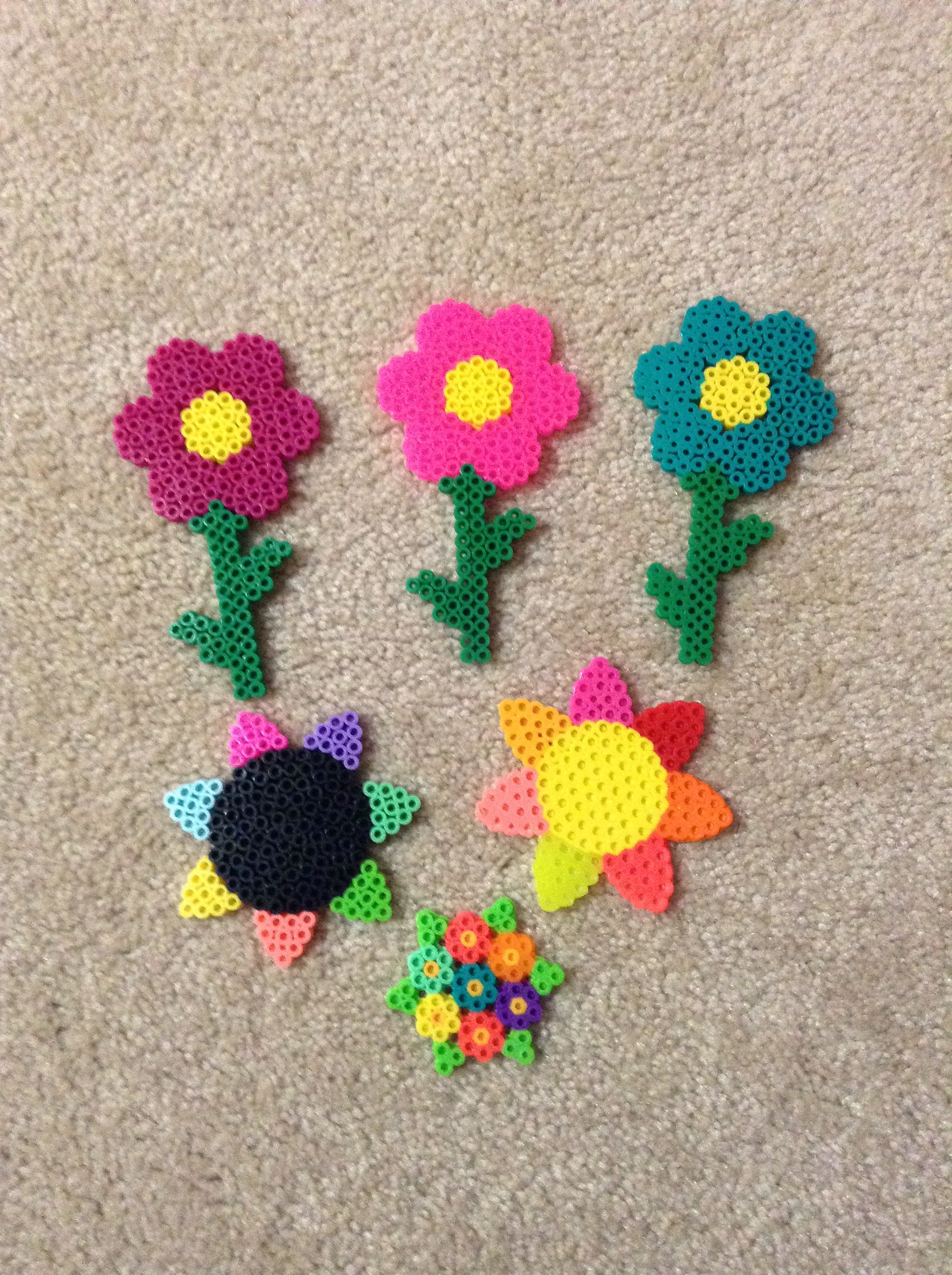 Perler Bead Flower Perler Bead Art Perler Bead Patterns D Perler Bead ...