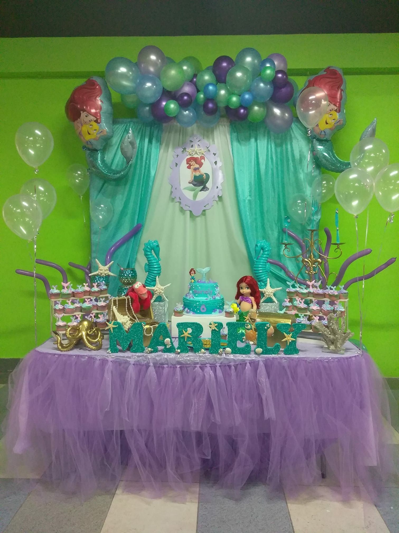 Ariel Birthday Party Mermaid birthday party decorations, Mermaid