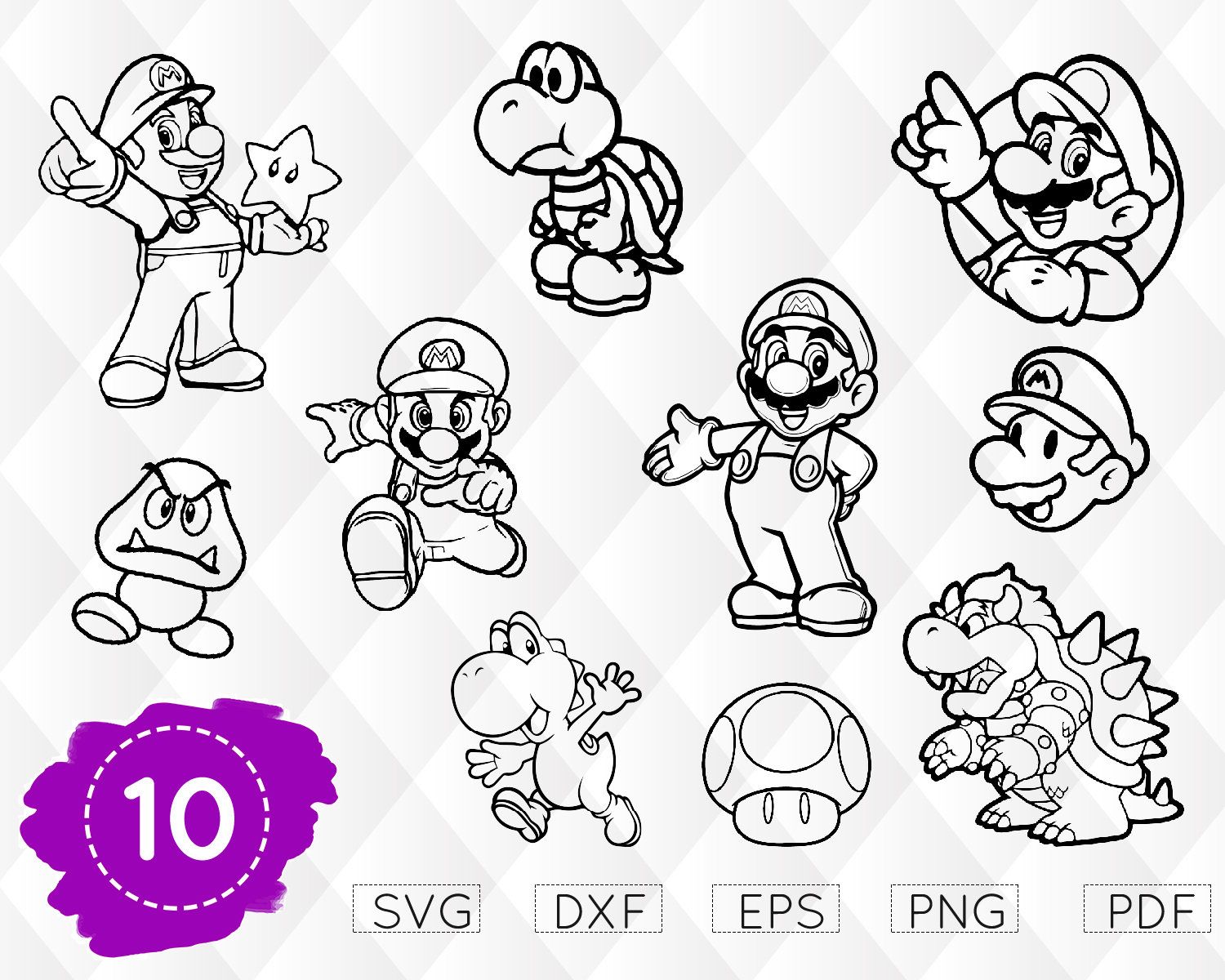 Super Mario Svg Paper Mario Clipart Silhouette Cricut - vrogue.co