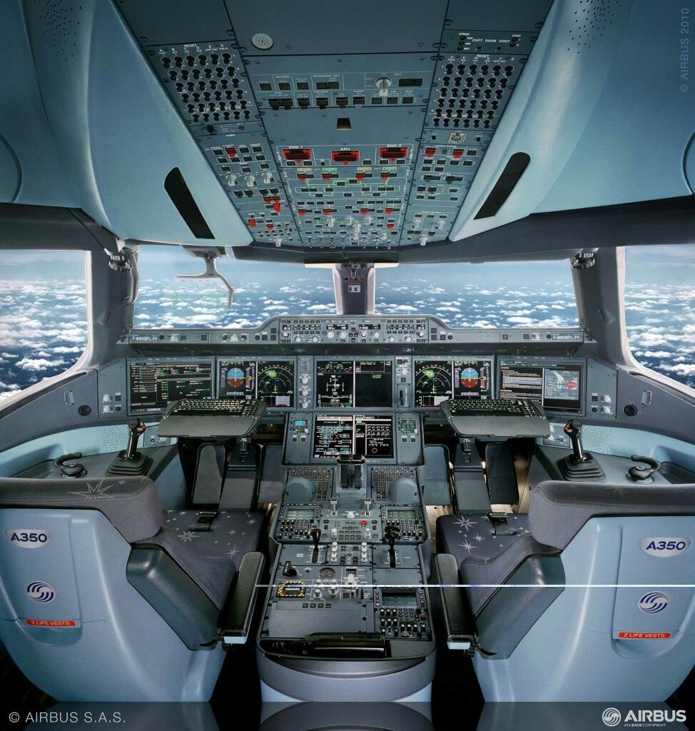 Cockpit of A350 Airbus, Boeing, Lufthansa Cargo, Helicopter Cockpit ...