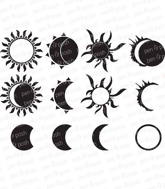 Solar Eclipse Svg Eclipse Svg 2017 Eclipse Sun Svg Etsy Eclipse Tattoo Eclipses Art Solar Eclipse