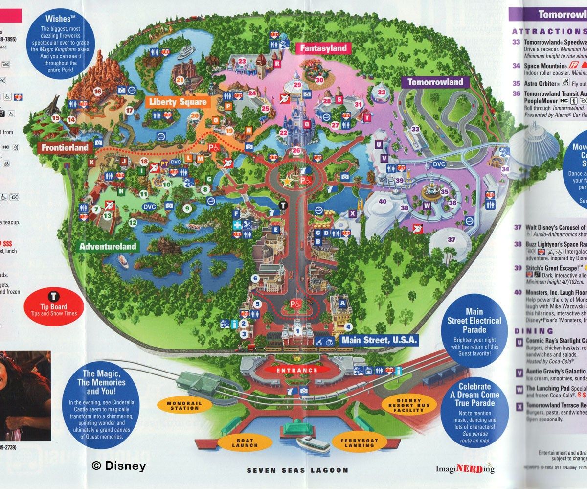 Printable Magic Kingdom Map