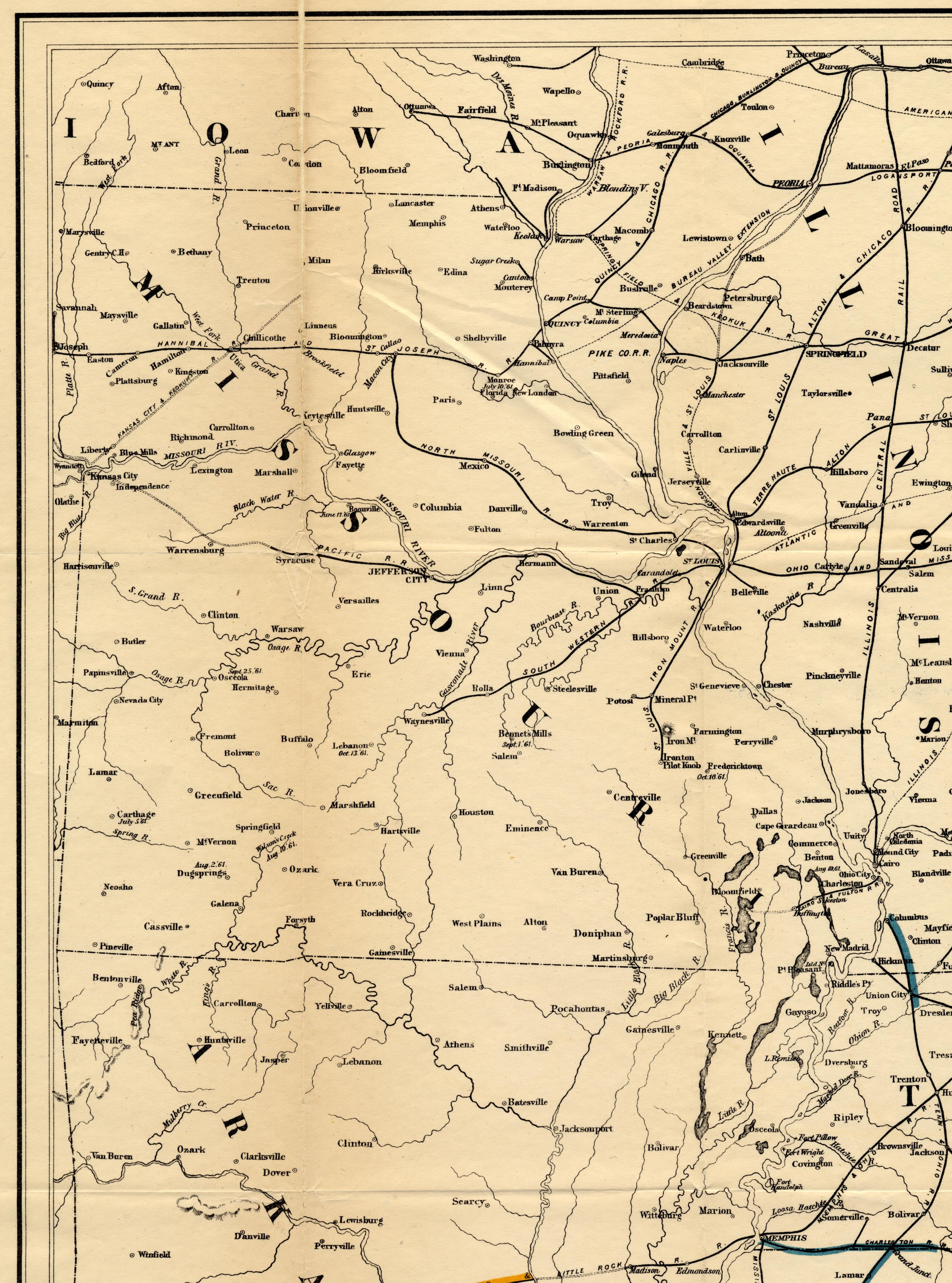 Civil War Railroads Map