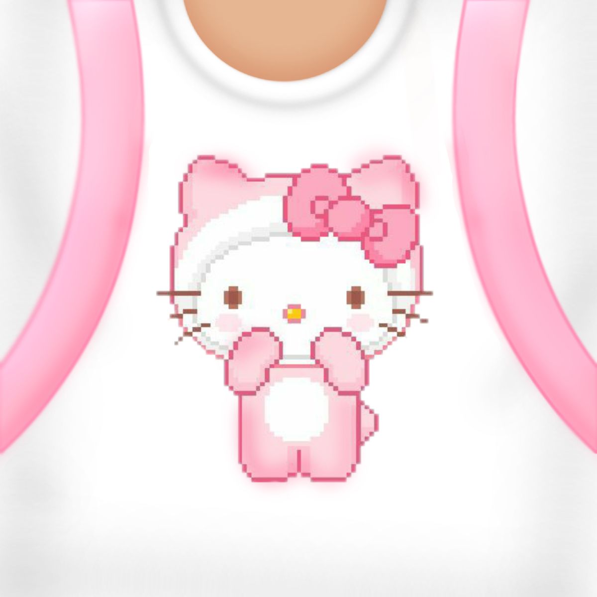 Free Roblox T-shirt white shirt w/ pink pixel hello kitty design 🌸☁️ ...