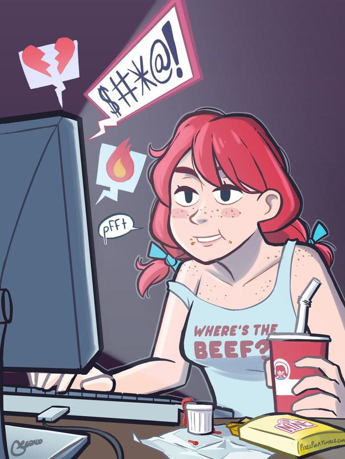 Wendy Anime, Wendys Girl, Wendys Twitter, Funny Food Memes, Gamer Meme ...