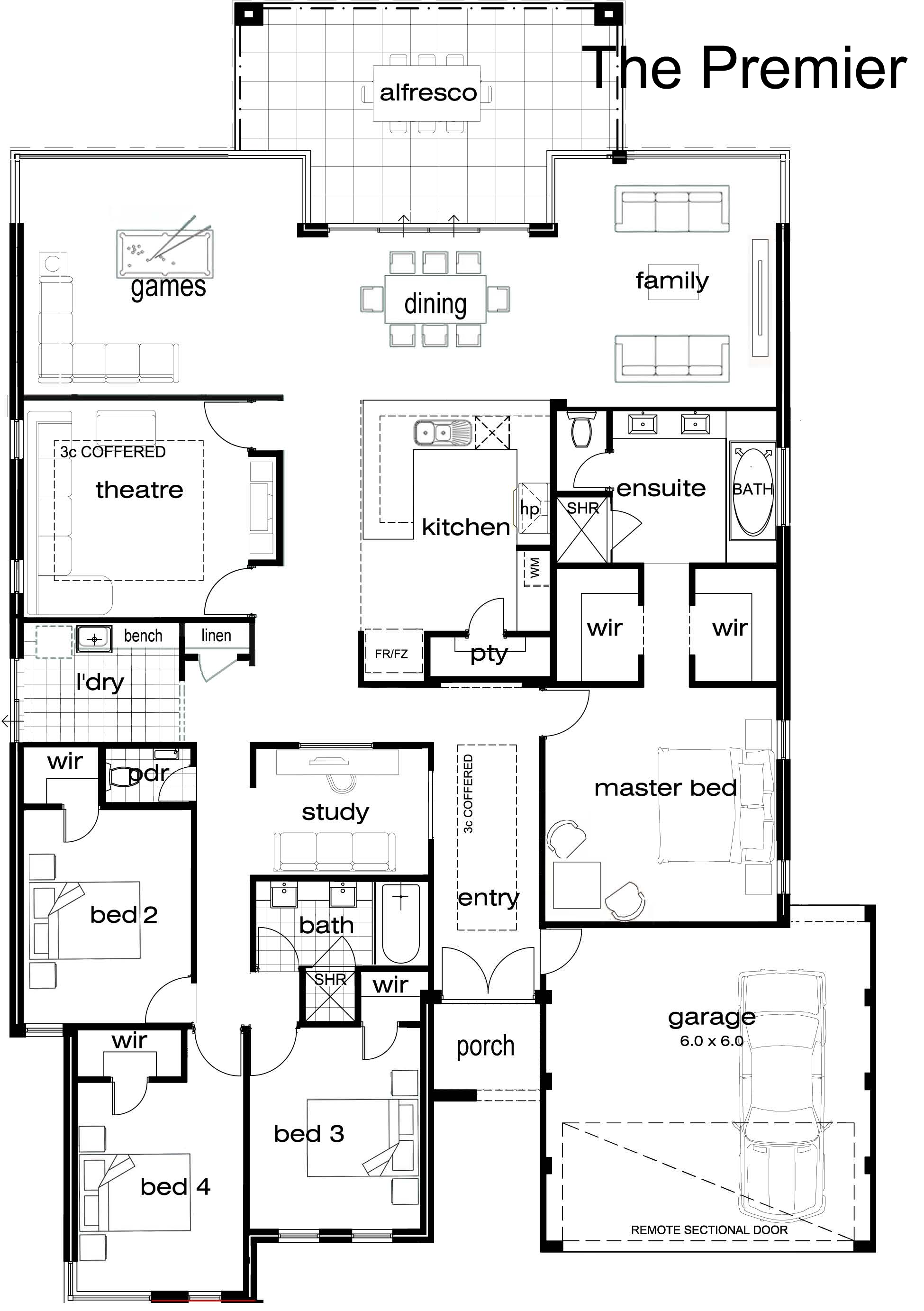 floor plan: 5 bedroom single story house plans bedroom at real... Eco ...