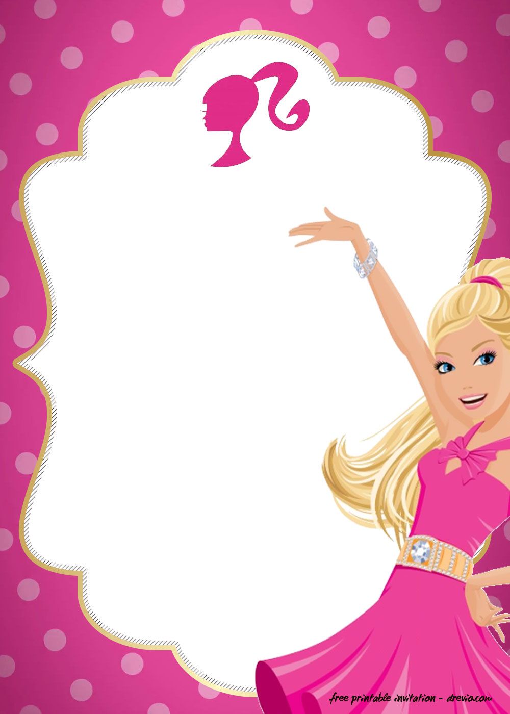 Barbie Birthday Invitations Templates Free