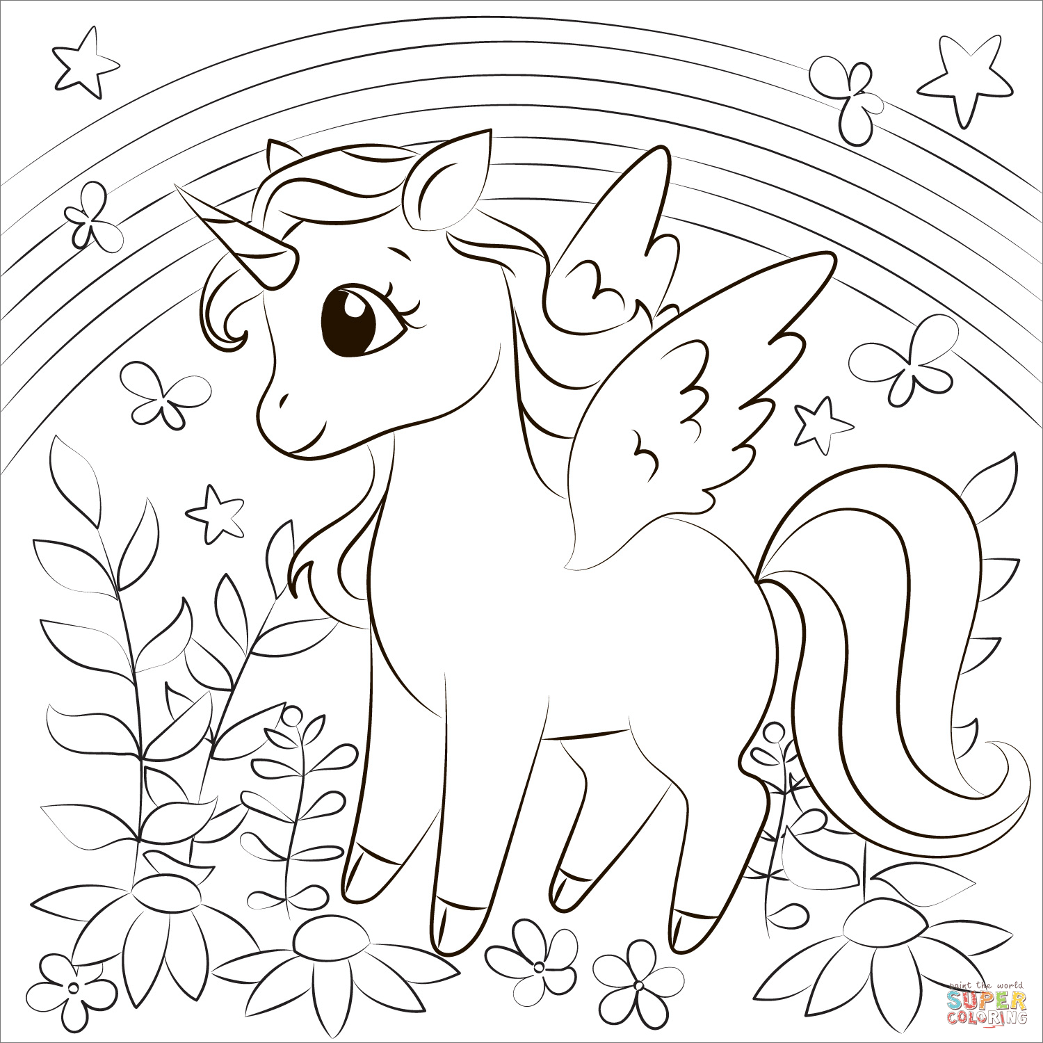 Unicorn coloring page | Free Printable Coloring Pages | Unicorn ...